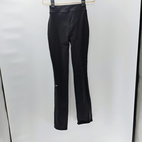 Alo Yoga Airbrush 7/8 High Waist Flutter Legging Black Stretch Women's Size XS - Picture 7 of 11